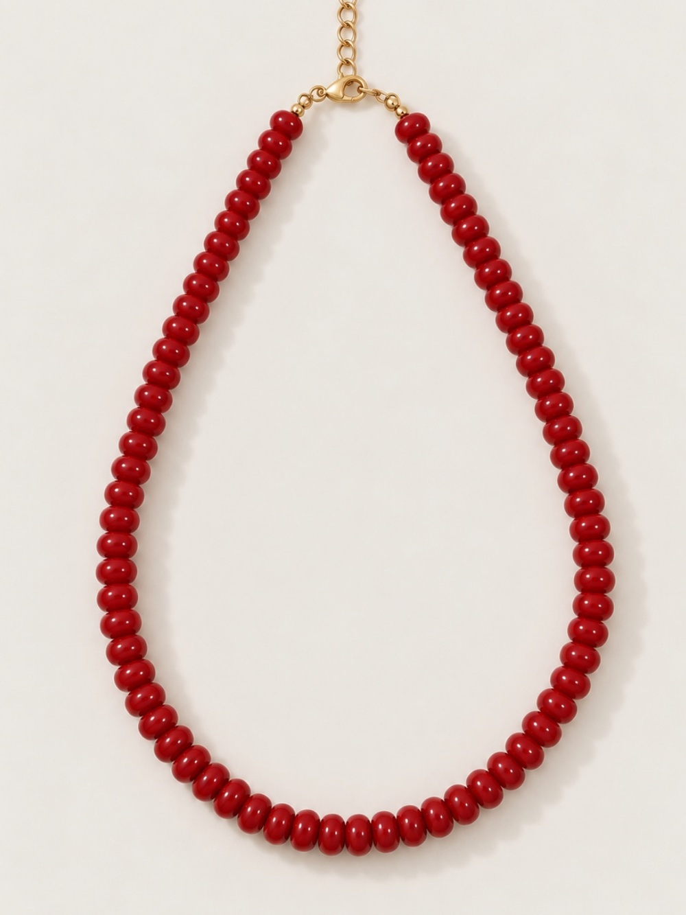 New! Red Beaded Dopamine Necklace NWOT